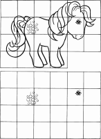 A coloring page of my little pony